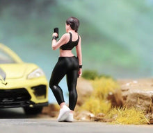 Load image into Gallery viewer, 1:64 Painted Figure Model Miniature Resin Diorama Sand Gym Fitness Girl Sport