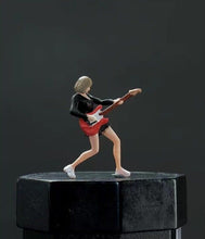 Load image into Gallery viewer, 1:64 Painted Figure Mini Model Miniature Resin Diorama Sand People Guitar Girl