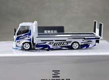 Load image into Gallery viewer, Supcar 1:64 White H300 Flatbed Trailer Truck Model Diecast Metal Car New Collection