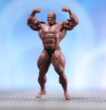 Load image into Gallery viewer, 1:24 Painted Figure Model Miniature Resin Diorama Sand Black Muscle Gym Man