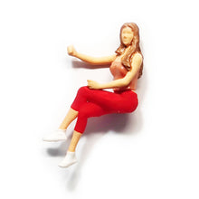 Load image into Gallery viewer, 1:64 Painted Figure Mini Model Miniature Resin Diorama Walking Dog Bestie Lady