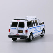 Load image into Gallery viewer, 1:64 596 White US Police E350 Super Duty Wagon Van Model Diecast Metal Car New Collection
