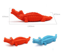 Load image into Gallery viewer, Dog Squeaky Toys Chew Rubber Crocodile Pet Play Fetch Reduce Anxiety Durable PET
