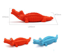 Load image into Gallery viewer, Dog Squeaky Toys Chew Rubber Crocodile Pet Play Fetch Reduce Anxiety Durable PET