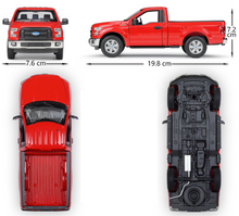 Load image into Gallery viewer, WELLY 1:24 2015 F150 Pickup Truck Regular Cab Model Diecast Metal Car Display
