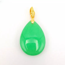 Load image into Gallery viewer, Nature Jade Water Drop Oval Pendant Necklace Gift Jewelry charm Blessing Lucky