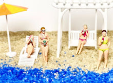 Load image into Gallery viewer, 1:64 Painted Figure Model Miniature Resin Diorama Sand Beach Beauty Bikini Girl