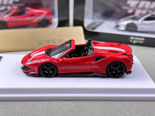 Load image into Gallery viewer, TPC 1:64 Red 488 Pista Convertible Racing Sports Model Diecast Metal Car New Collection