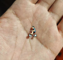 Load image into Gallery viewer, 1:64 Painted Figure Model Miniature Resin Sand Toy Cycling Kid Boy Bicycle Child