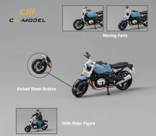 Load image into Gallery viewer, CM 1:64 Blue R nineT Man Figure Sports Model Diecast Metal Motorcycle New