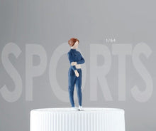 Load image into Gallery viewer, 1:64 Painted Figure Mini Model Toy Miniature Car Scenes Resin Sports Girl Lady