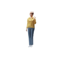Load image into Gallery viewer, 1:64 Painted Figure Mini Model Toy Miniature Car Scenes Resin Girl Casual Lady