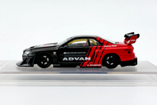 Load image into Gallery viewer, CM 1:64 Black Advan GTR ER34 LBWK Skyline Sports Model Diecast Metal Car New Collection