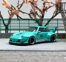 Load image into Gallery viewer, 1:64 Blue RWB 993 #19 Racing Sports Classic Model Diecast Metal Car New