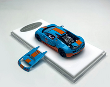 Load image into Gallery viewer, Mortal 1:64 Blue Gulf Veyron SS Racing Sports Model Diecast Metal Car New Collection