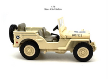 Load image into Gallery viewer, 1:76 Beige Willys MB US Reconnaissance Vehicle Model Diecast Metal Car New Collection