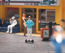 Load image into Gallery viewer, 1:64 Painted Figure Mini Model Miniature Car Scenes Resin Toy Balanced Car Girl