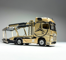 Load image into Gallery viewer, GCD 1:64 Gold Actros Gigaspace 4x2 Trailer Truck Model Diecast Metal Car New Collection