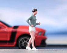 Load image into Gallery viewer, 1:64 Painted Figure Model Miniature Resin Diorama Sand Lady Girl Running Sport