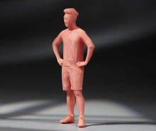 Load image into Gallery viewer, 1:64 Painted Unpainted Figure Model Miniature Resin Diorama Sand Akimbo Man Boy