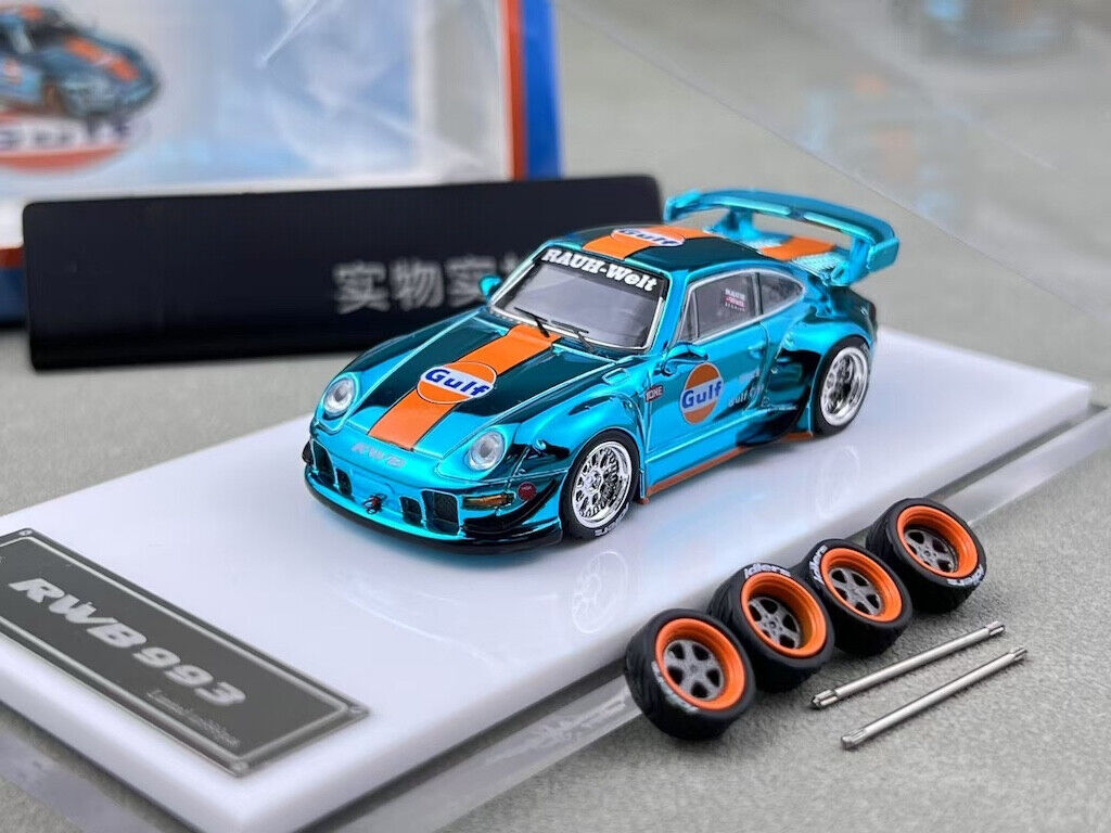 Street Weapon 1:64 RWB 993 Tiffany Blue Alloy car model