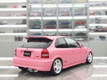 Load image into Gallery viewer, MH 1:18 Pink Civic Type R EK9 B16B Vtec Engine Model Diecast Metal Car New Collection