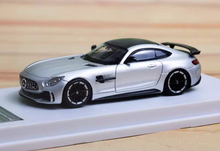Load image into Gallery viewer, MJ 1:64 Silver AMG GTR Coupe Super Racing Sport Model Diecast Metal Car New Collection