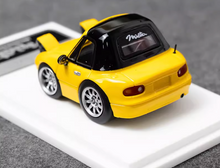 Load image into Gallery viewer, MJ 1:64 Yellow Miata MX5 Mini Cute Q Type Sports Model Diecast Resin Car New Collection