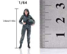 Load image into Gallery viewer, 1:64 Painted Figure Model Miniature Resin Diorama Toy Sand Woman Pilot Captain