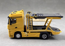 Load image into Gallery viewer, 1:64 Yellow Benz Actros Gigaspace Semi Trailer Truck Model Diecast Metal Car