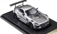 Load image into Gallery viewer, RM 1:64 Silver AMG GTS Widebody Racing Sports Model Diecast Metal Car New Collection