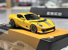 Load image into Gallery viewer, TOC 1:64 Yellow 812C Coupe Racing Sports Model Diecast Metal Car New Collection