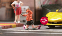 Load image into Gallery viewer, 1:64 Painted Figure Model Miniature Resin Diorama Toy Sand Selfie Skirt Girl