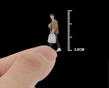 Load image into Gallery viewer, 1:64 Painted Figure Mini Model Miniature Car Scenes Resin Casual Man Carring Bag