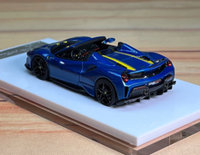 Load image into Gallery viewer, NEY 1:64 Blue 488 Pista Convertible Racing Sport Model Diecast Resin Car New