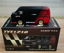 Load image into Gallery viewer, Masdi 1:64 2010 Black Advan Hiace Van MPV Sports Model Diecast Metal Car New Collection