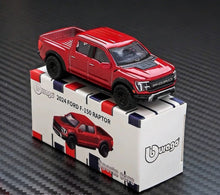Load image into Gallery viewer, Bburago 1:64 Red 2024 F150 Raptor Pickup Truck Sport Model Diecast Metal Car