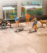 Load image into Gallery viewer, 1:64 Painted Figure Mini Model Miniature Diorama Sand Pet Street Boy Girl Man Collection