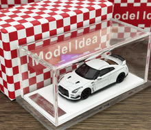 Load image into Gallery viewer, MI 1:64 White Mines Skyline GTR R35 Sports Model Diecast Resin Car BN