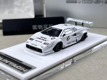 Load image into Gallery viewer, Vision 1:64 White Countach LP5000 LB #41 Racing Model Diecast Metal Car New Collection