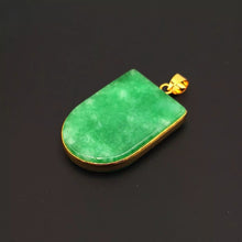 Load image into Gallery viewer, Nature Jade Lucky Plaque Pendant Necklace Gift Jewelry charm Blessing Lucky New