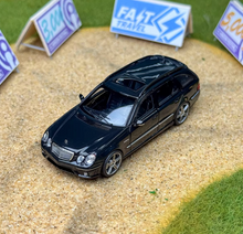 Load image into Gallery viewer, King 1:64 Black E63 AMG Estate S211 Wagon Sports Model Diecast Metal Car New Collection