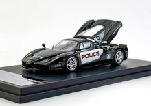 Load image into Gallery viewer, King 1:64 Black NFS Police Enzo Racing Sports Model Diecast Metal Car New Collection