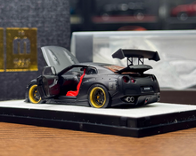 Load image into Gallery viewer, PGM 1:64 Black GTR R35 Rocket Bunny Engine Sports Model Diecast Metal Car New Collection