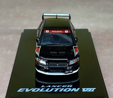 Load image into Gallery viewer, HJ 1:64 JDM Black Evolution EVO VII Lancer Sports Model Diecast Metal Car New