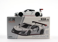 Load image into Gallery viewer, Poprace 1:64 White NSX GT3 EVO22 Sports Model Diecast Metal Car New Collection