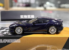 Load image into Gallery viewer, TOC 1:64 Dark Blue 812C Coupe Sports Model Diecast Metal Car New Collection