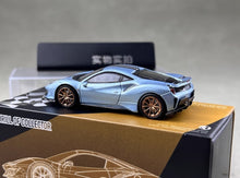 Load image into Gallery viewer, TOC 1:64 Ice Blue 488 Pista Coupe Sports Model Diecast Metal Car New Collection