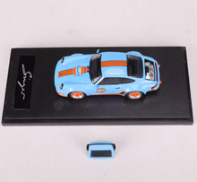 Load image into Gallery viewer, RM 1:64 Blue Gulf Singer Turbo Study 930 Classic Model Diecast Metal Car New

