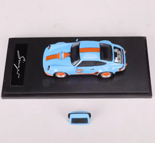 Load image into Gallery viewer, RM 1:64 Blue Gulf Singer Turbo Study 930 Classic Model Diecast Metal Car New